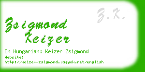 zsigmond keizer business card